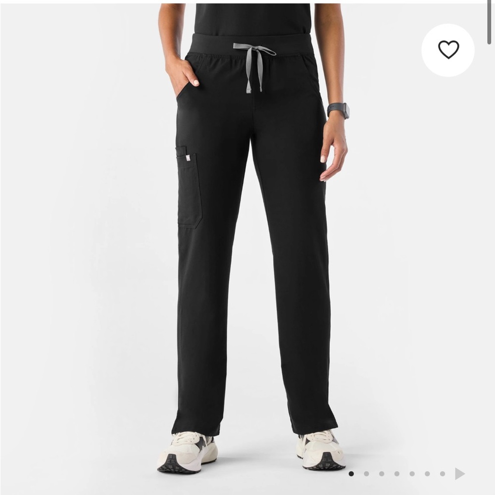 FIGS Kade Cargo Straight Leg Scrub Pants - Black - Size L